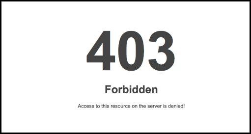 403 forbidden