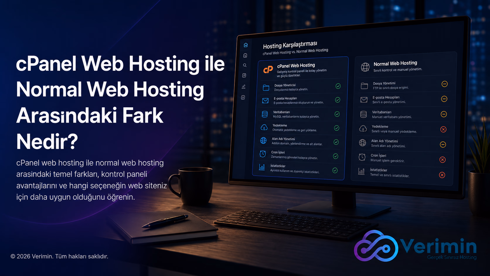 cPanel Web Hosting ile Normal Web Hosting Arasındaki Fark Nedir?