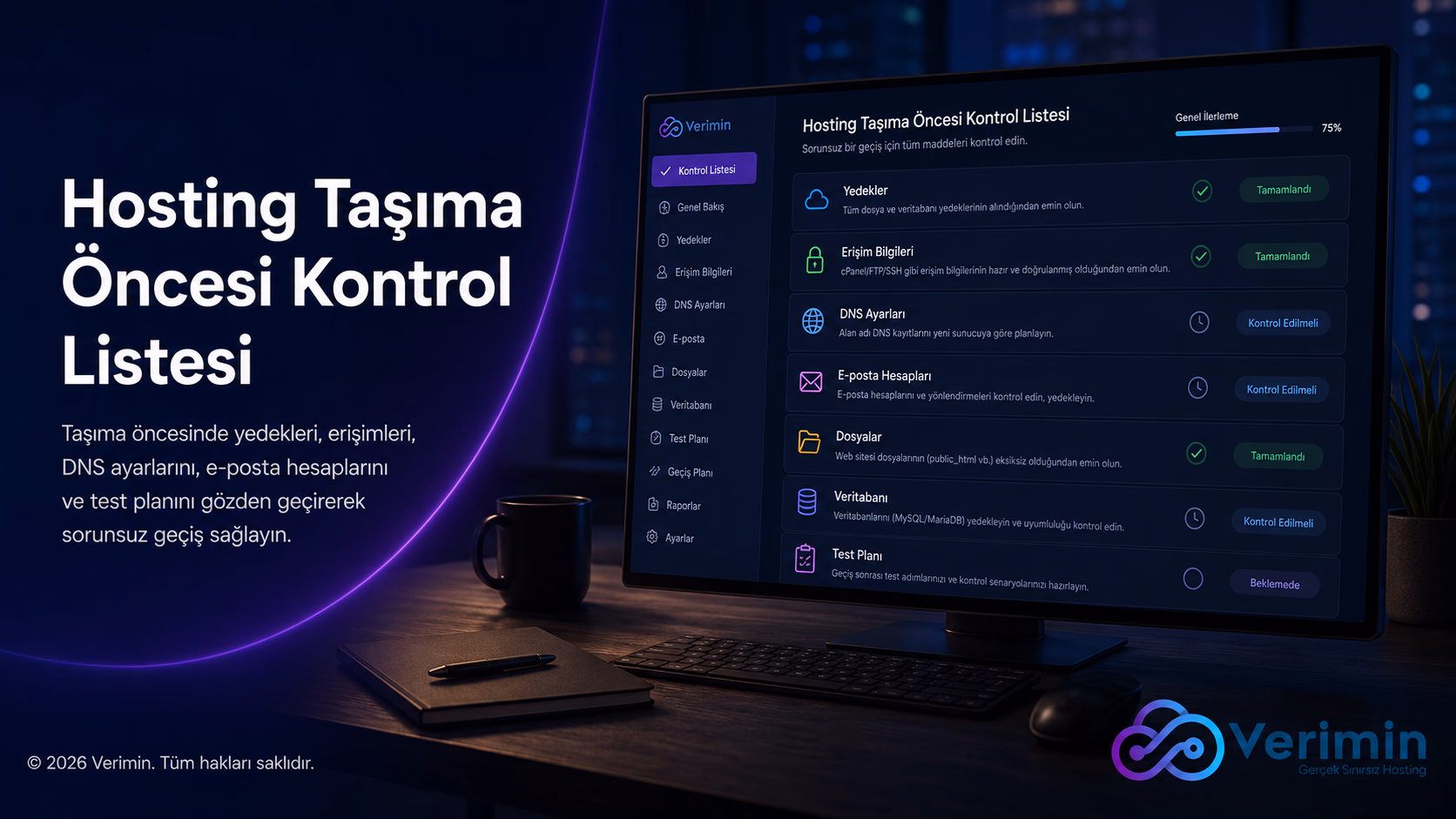 Hosting Taşıma Öncesi Kontrol Listesi
