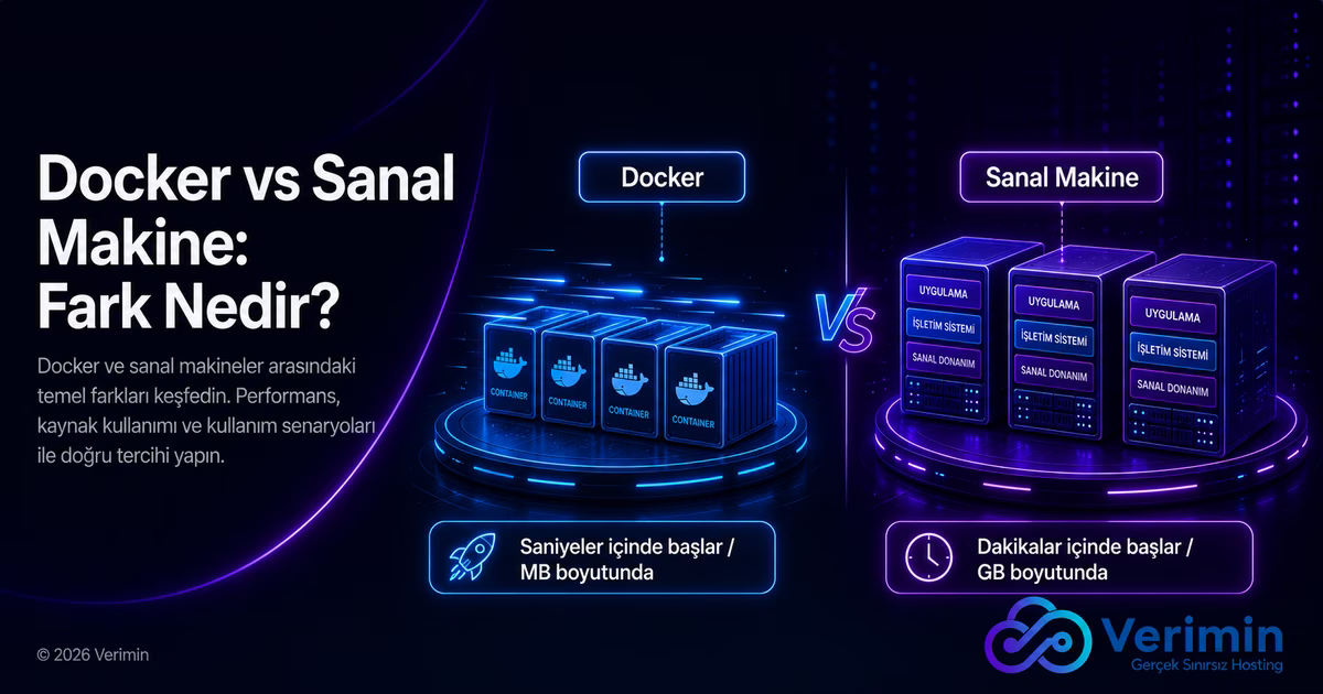 docker ile sanal makine arasındaki farklar