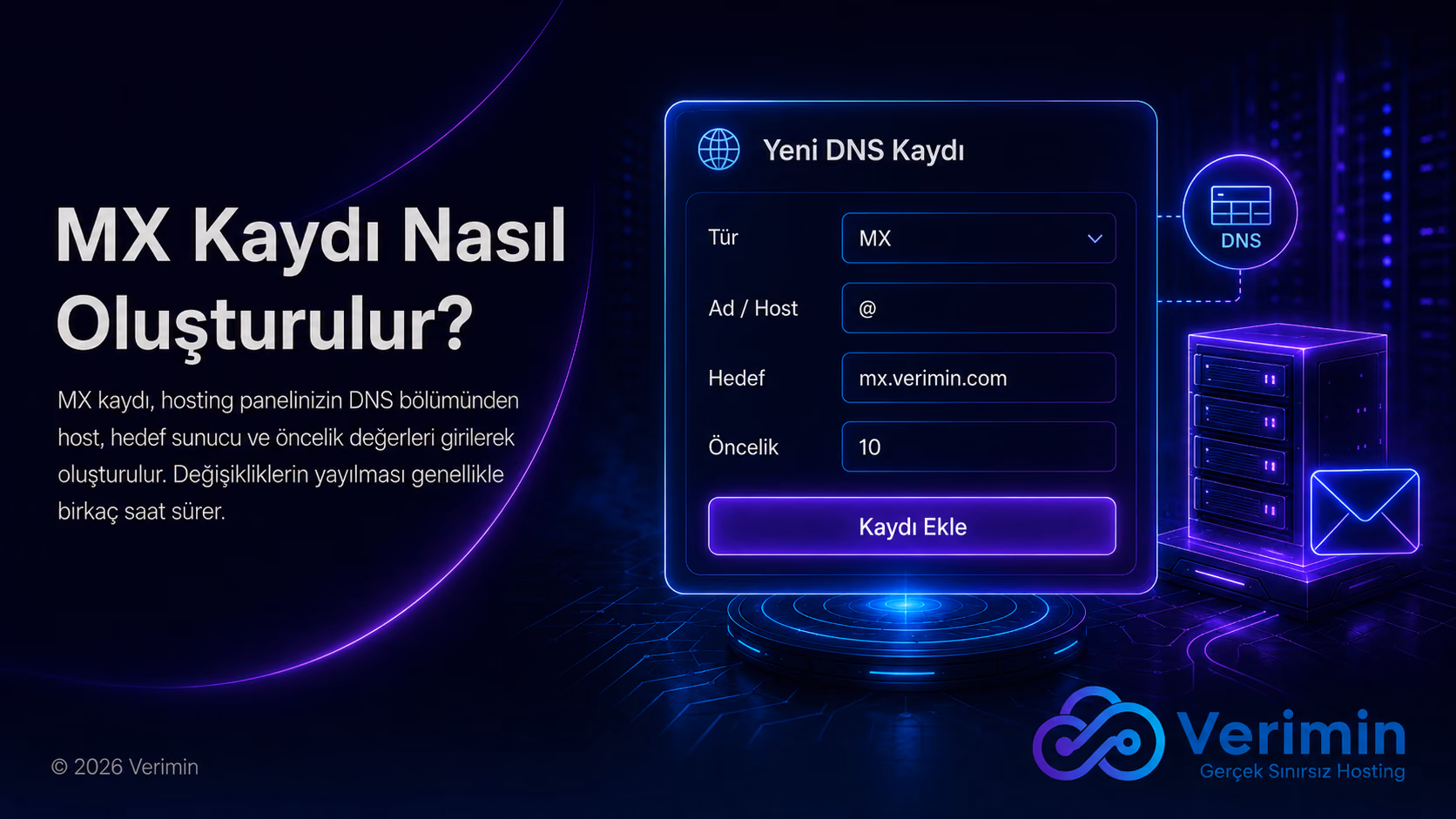 mx kaydı nasıl oluşturulur