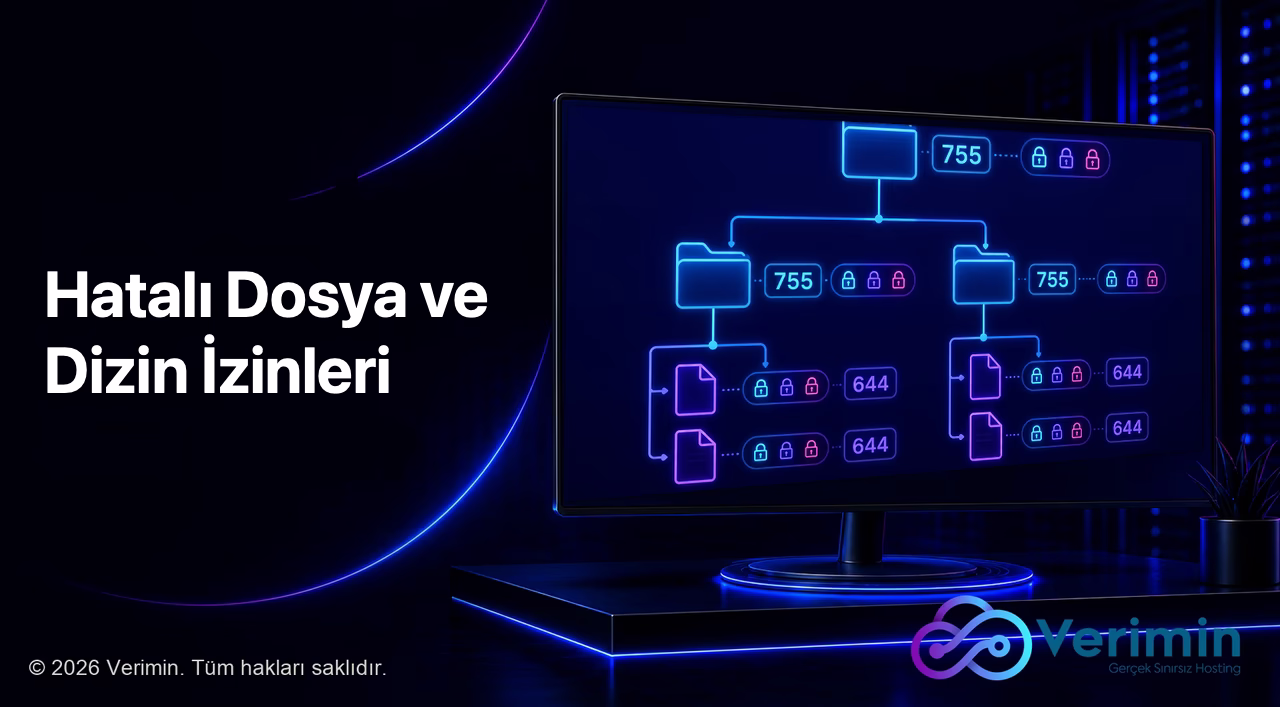 644 ve 755 dosya izin değerlerinin dizin yapısında dağılımı