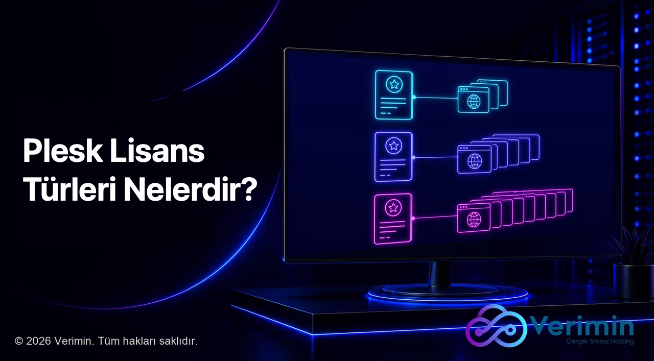 Plesk lisans türleri ve barındırılabilir alan adı sayıları