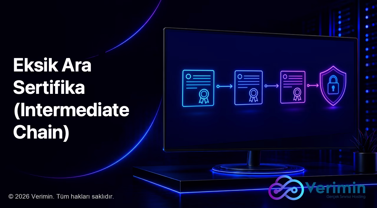 sunucu, ara ve kök sertifikadan oluşan SSL zinciri